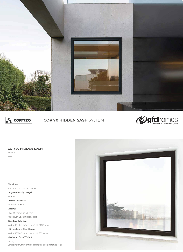 Cor 70 Hidden Sash Brochure