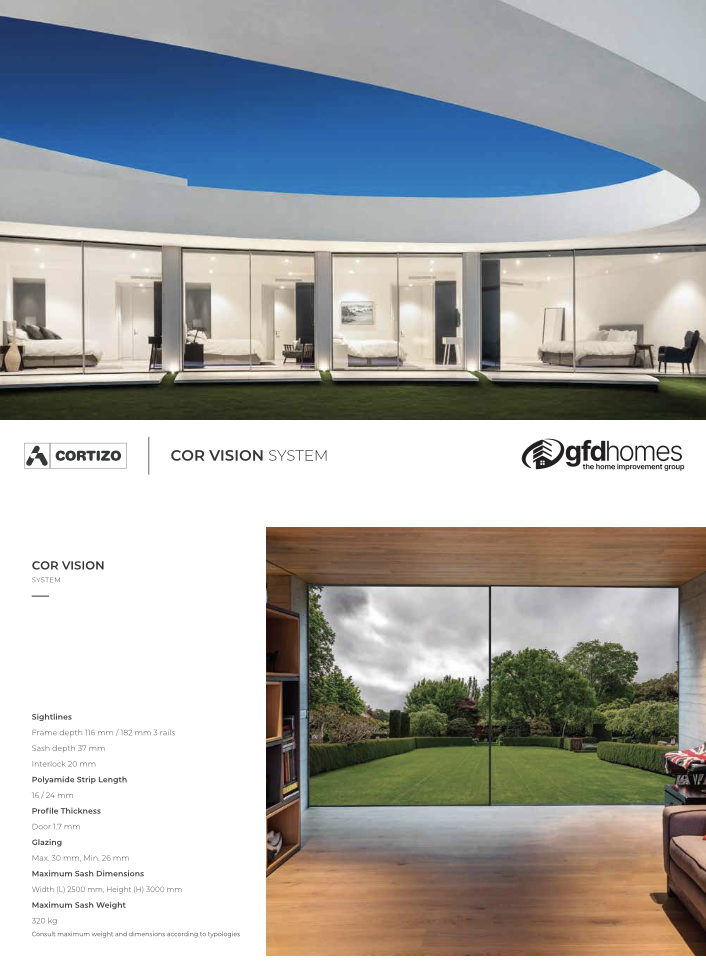 Cortizo Cor Vision Sliding Doors Brochure