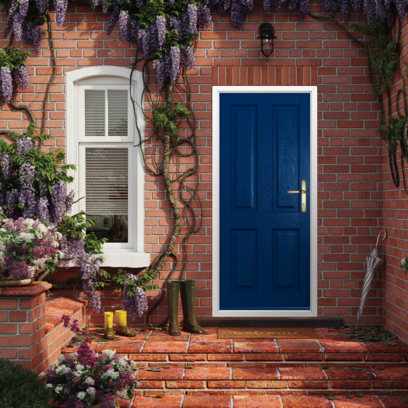 Solidor Ludlow Solid Composite Traditional Door In Blue Image