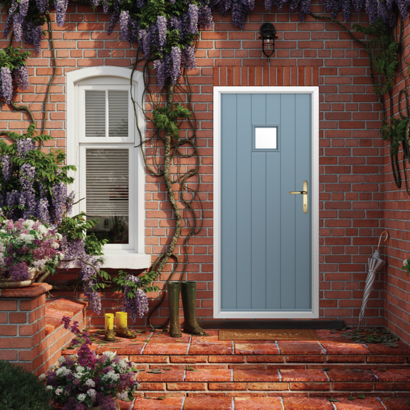Solidor Flint Square Composite Traditional Door In Twilight Grey Image