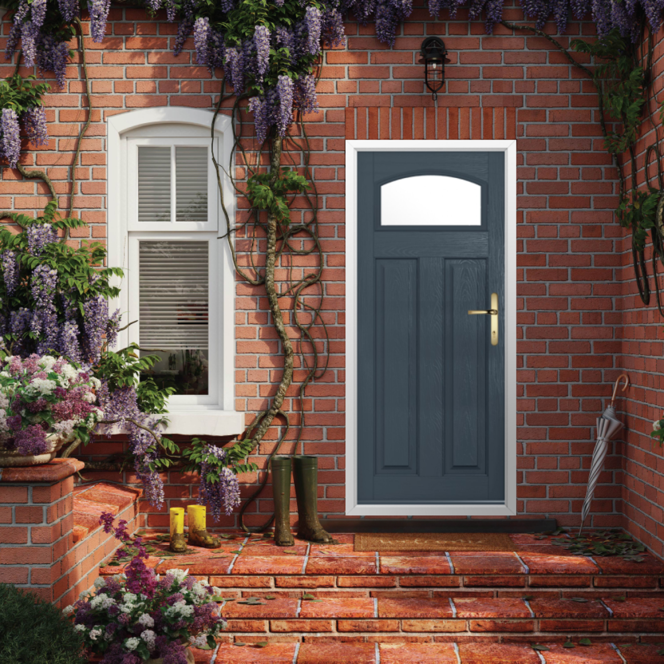 Solidor London Composite Traditional Door In Anthracite Grey Image