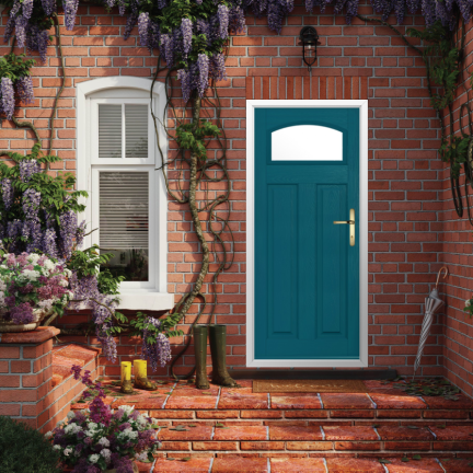 Solidor London Composite Traditional Door In Peacock Blue