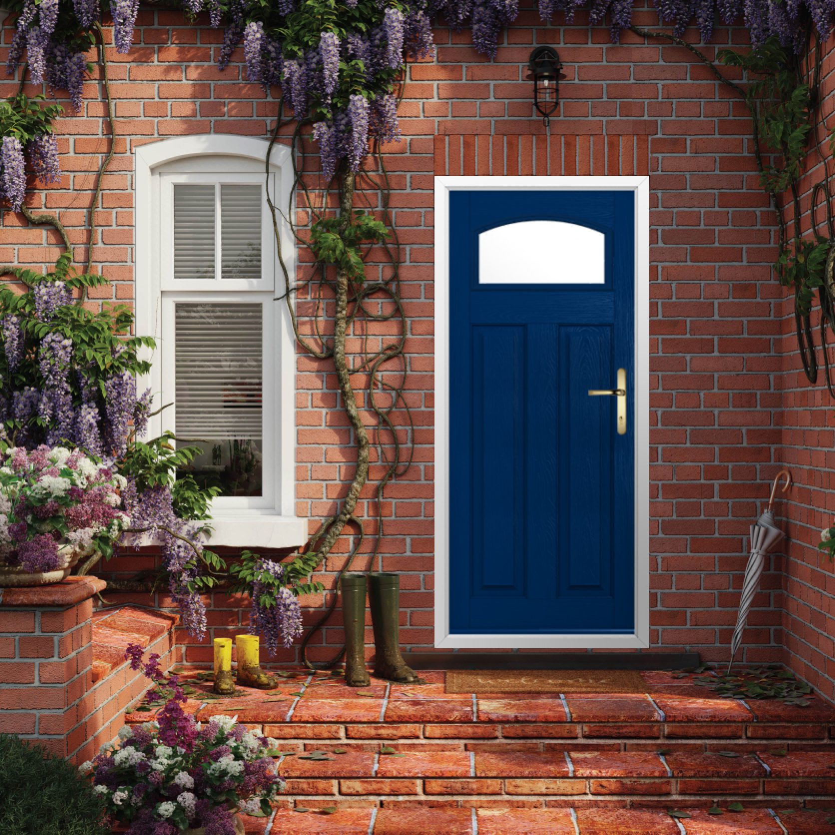 Solidor London Composite Traditional Door In Blue Large
                        Image