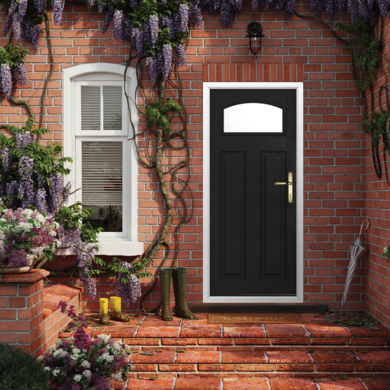 Solidor London Composite Traditional Door In Black Image