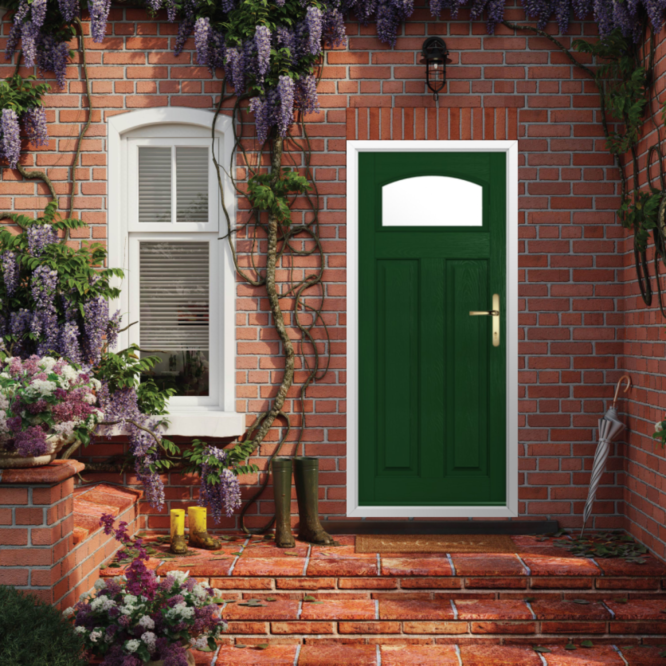 Solidor London Composite Traditional Door In Green Image