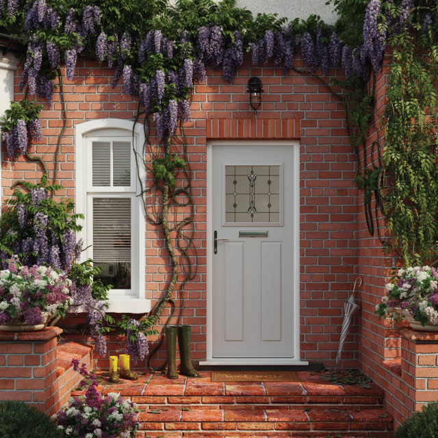 Solidor Tenby 2 Composite Traditional Door In Blue Thumbnail