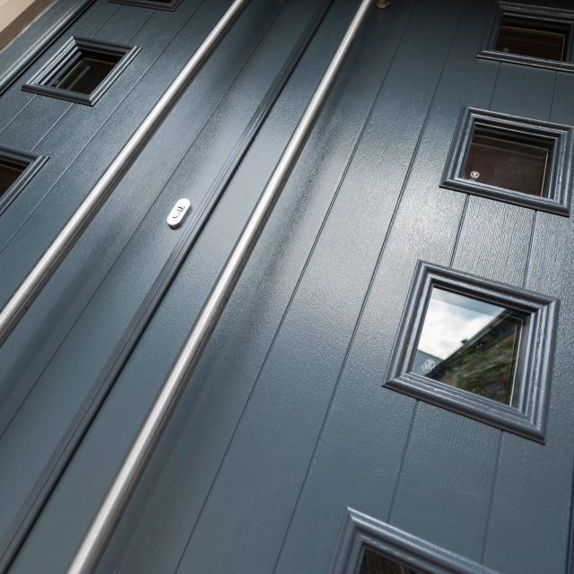 Solidor Tenby 2 Composite Traditional Door In Blue Thumbnail