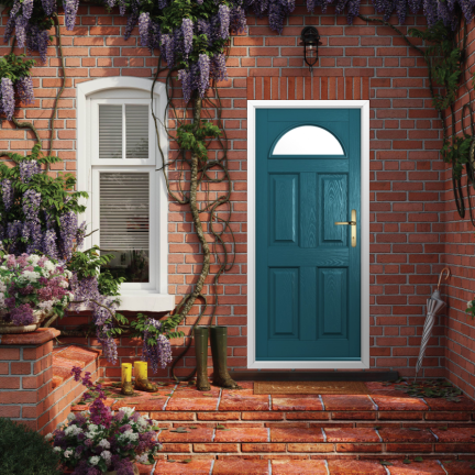 Solidor Conway 1 Composite Traditional Door In Peacock Blue