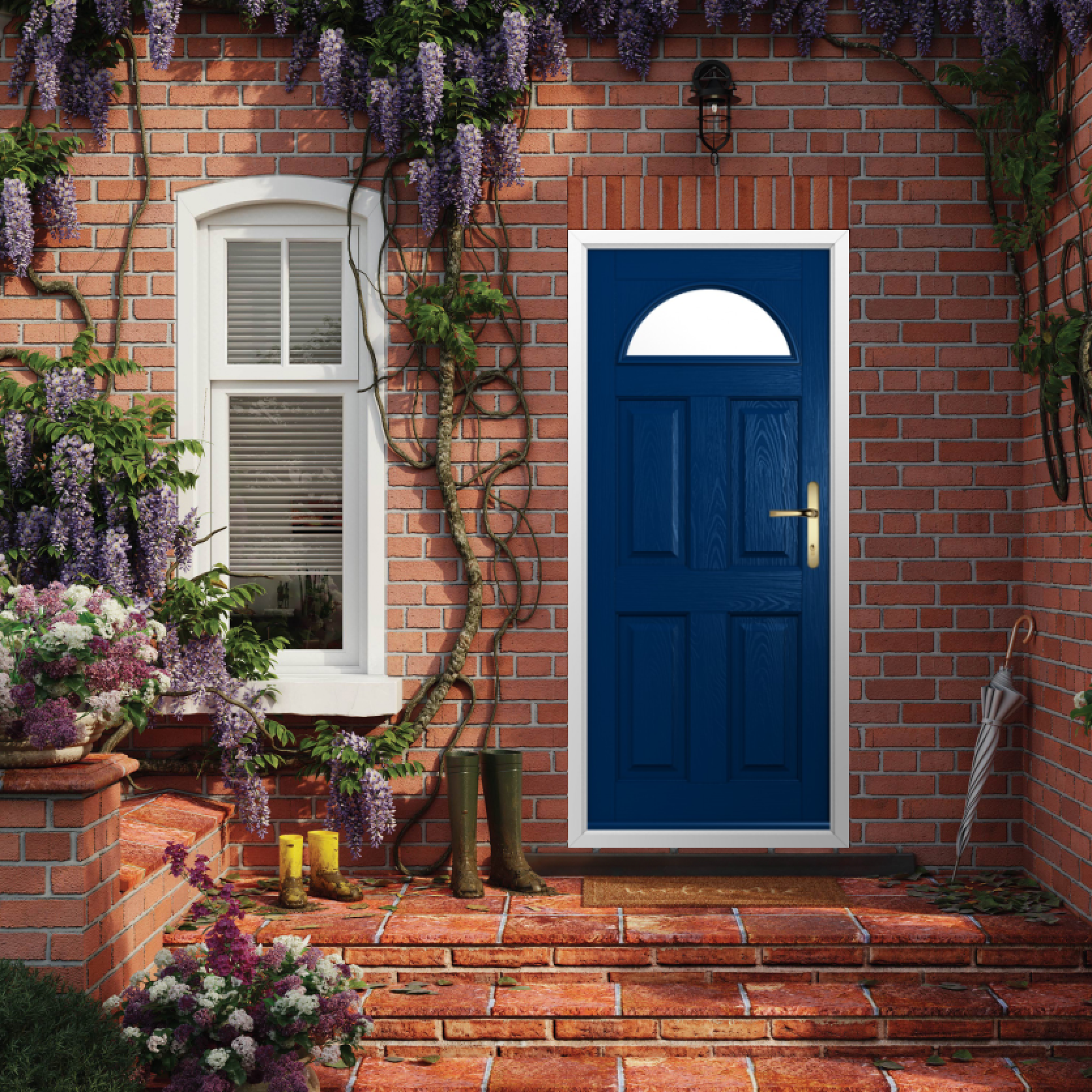 Solidor Conway 1 Composite Traditional Door In Blue Large
                        Image