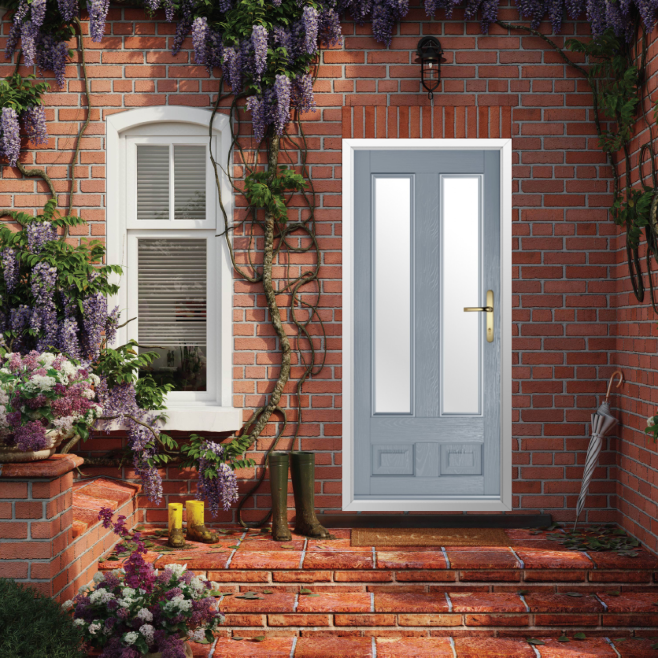 Solidor Edinburgh 2 Composite Traditional Door In French Grey Image