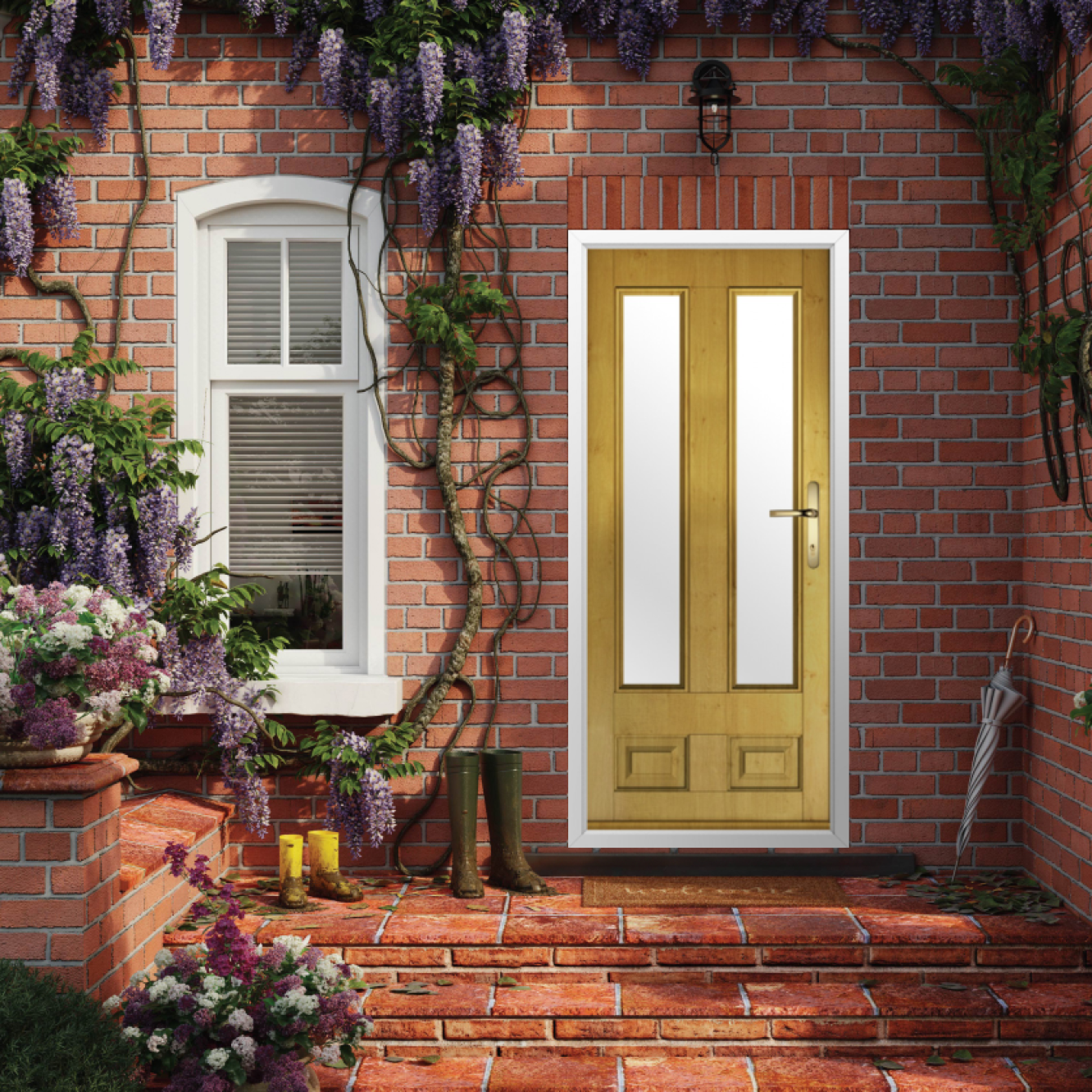 Solidor Edinburgh 2 Composite Traditional Door In Irish Oak Image