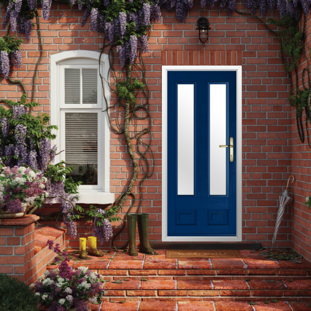 Solidor Edinburgh 2 Composite Traditional Door In Blue Thumbnail