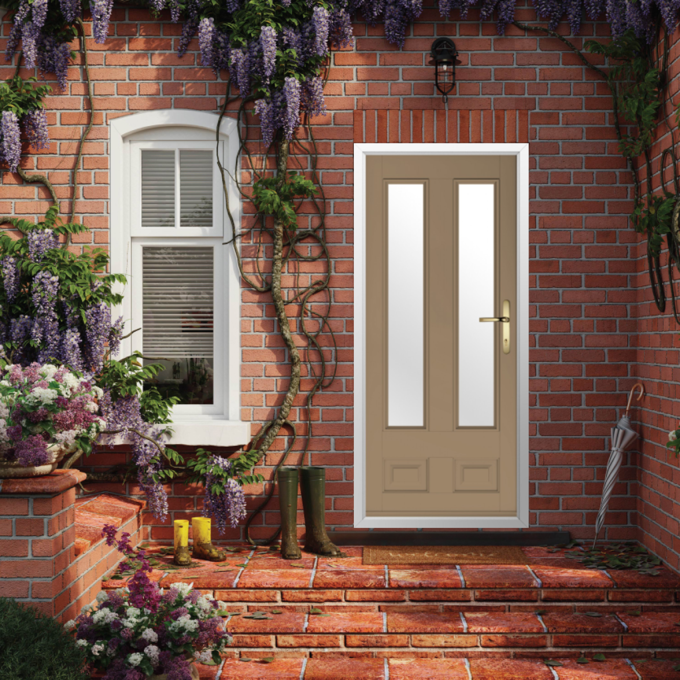 Solidor Edinburgh 2 Composite Traditional Door In Truffle Brown Image