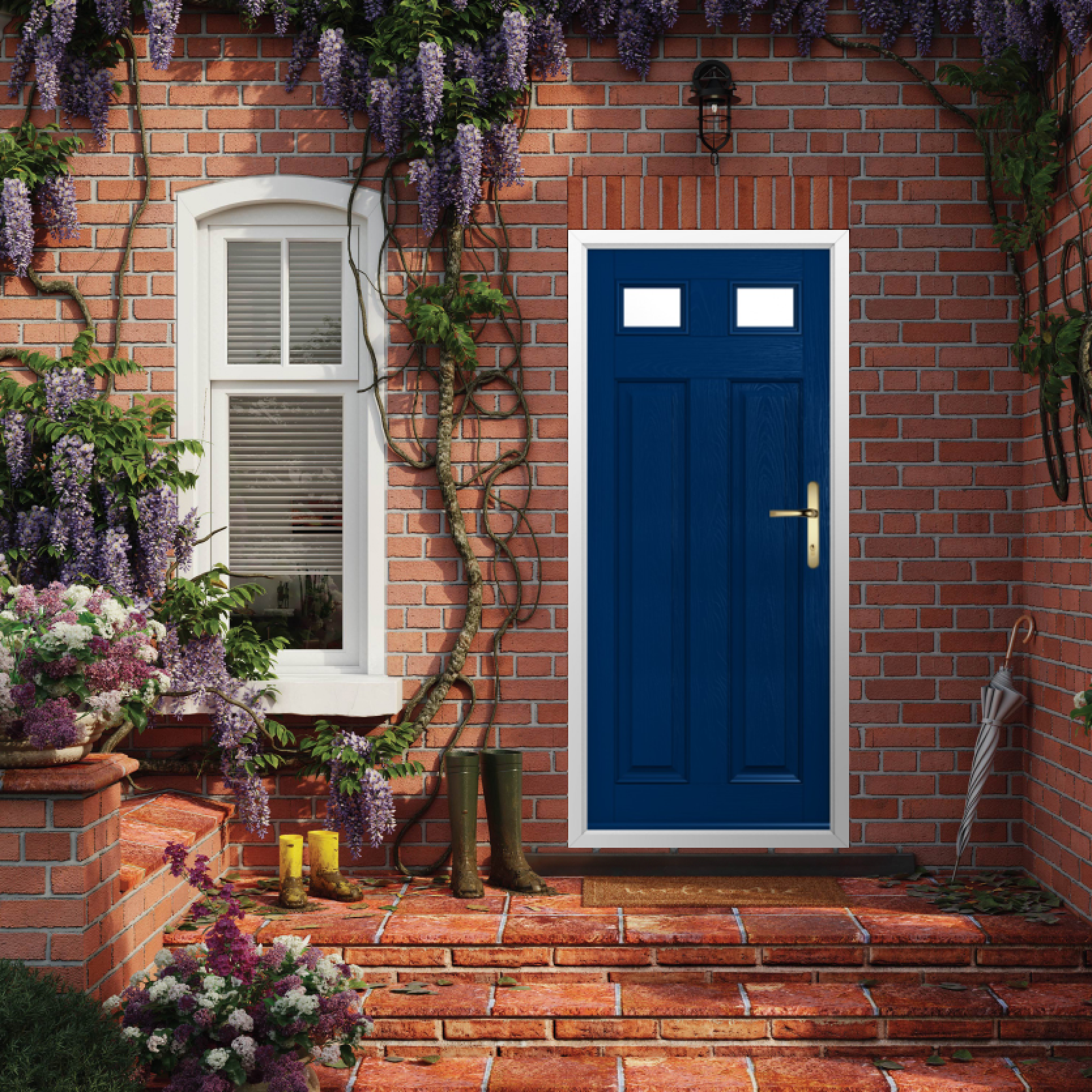 Solidor Berkley 2 Composite Traditional Door In Blue Large
                        Image