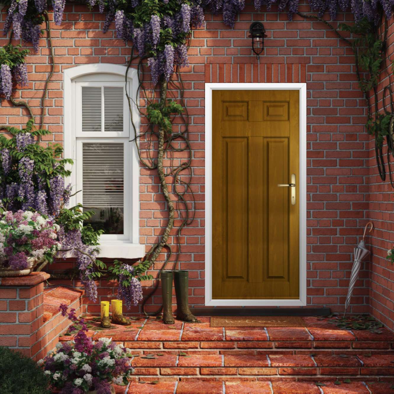 Solidor Berkley Solid Composite Traditional Door In Oak Image
