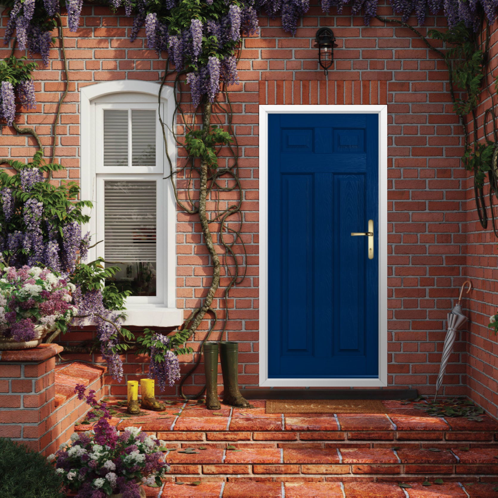 Solidor Berkley Solid Composite Traditional Door In Blue Large
                        Image