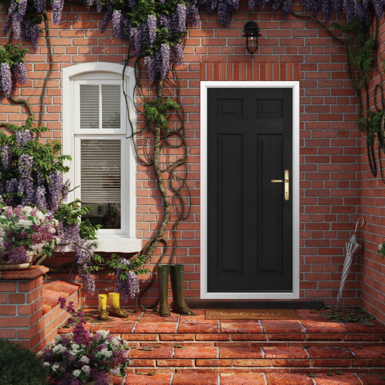 Solidor Berkley Solid Composite Traditional Door In Black Image