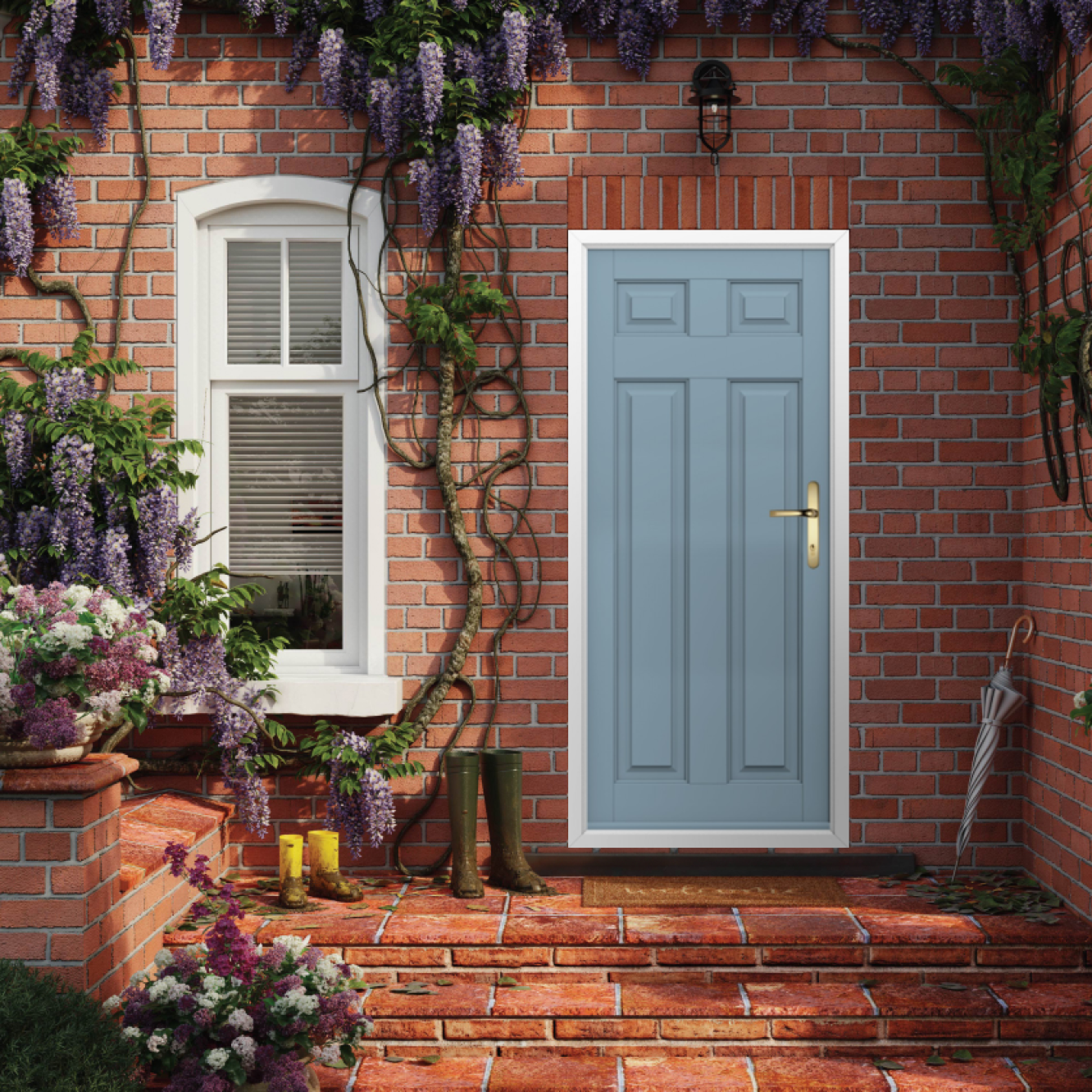 Solidor Berkley Solid Composite Traditional Door In Twilight Grey Image