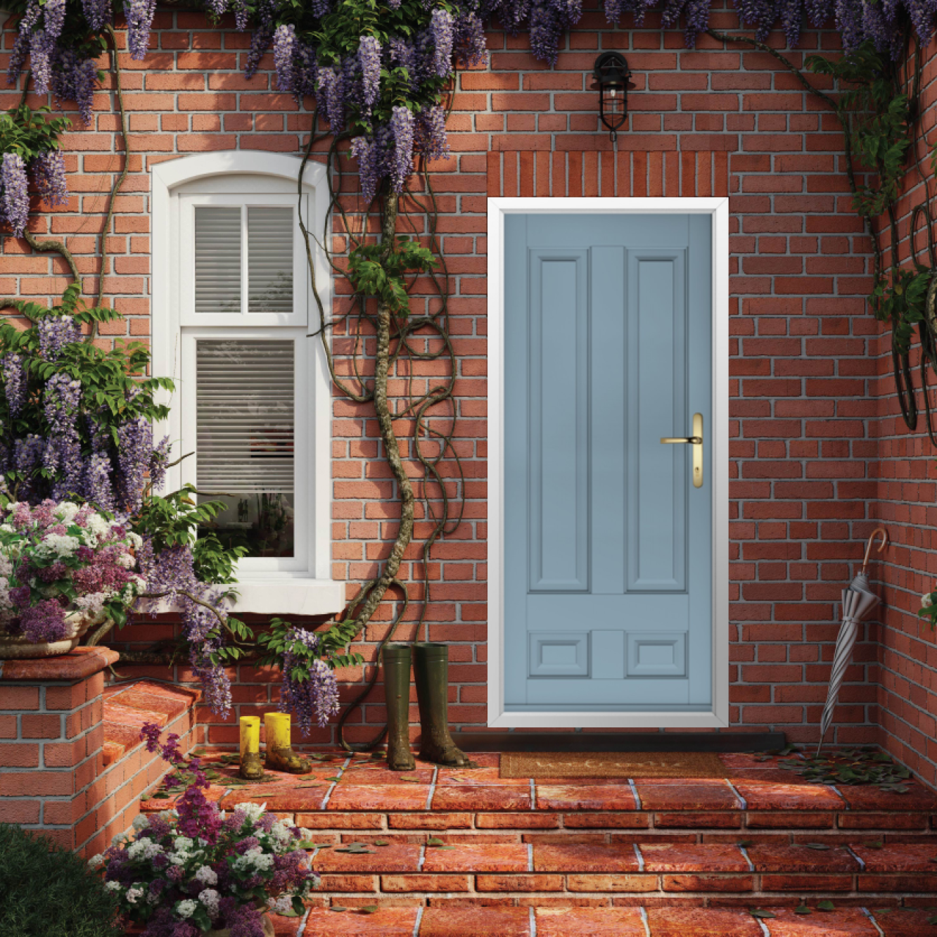 Solidor Edinburgh Solid Composite Traditional Door In Twilight Grey Image