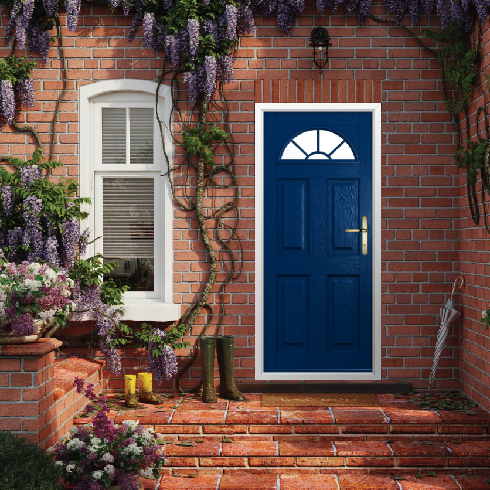 Solidor Conway 1 GB Composite Traditional Door In Blue Large
                        Image