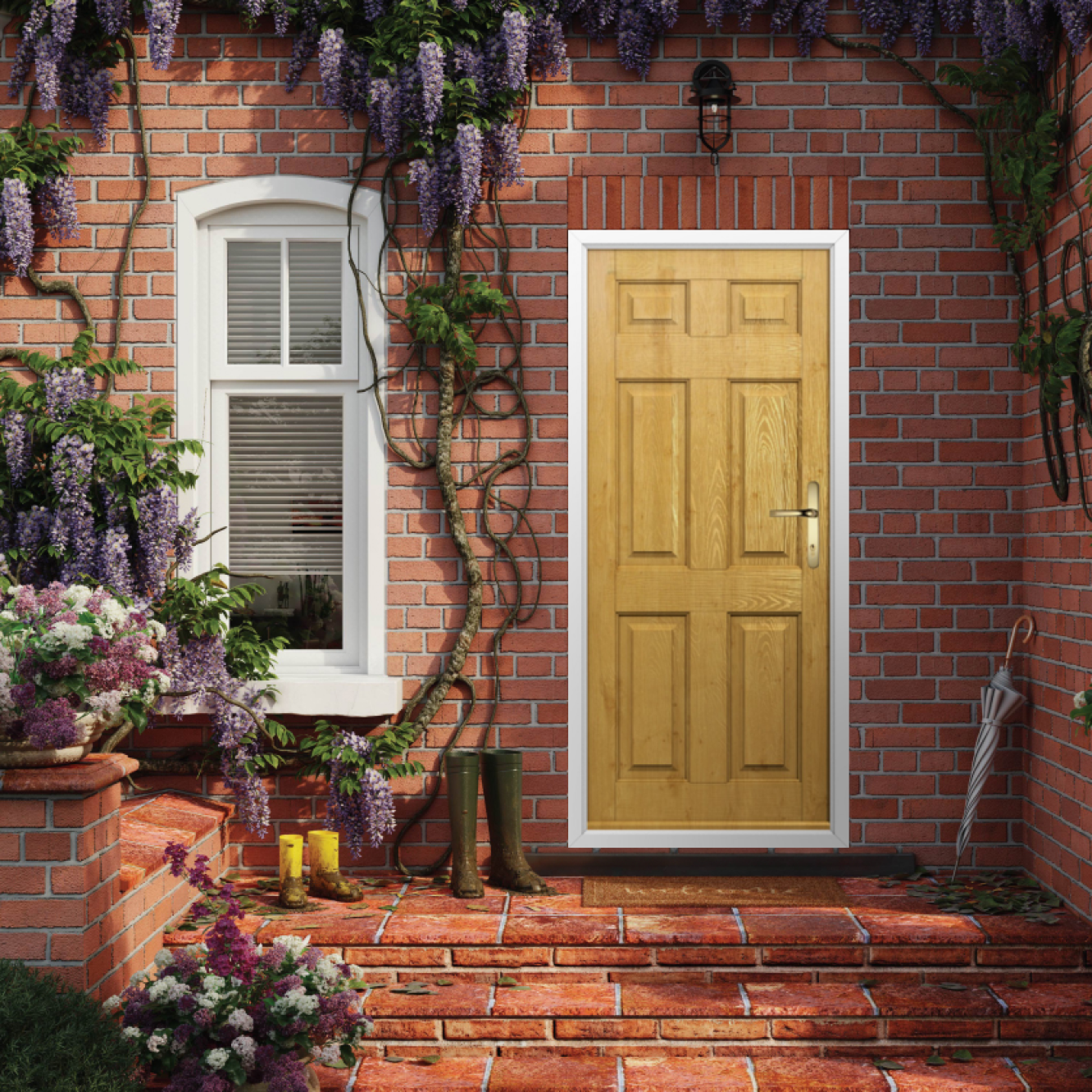 Solidor Tenby Solid Composite Traditional Door In Irish Oak Image