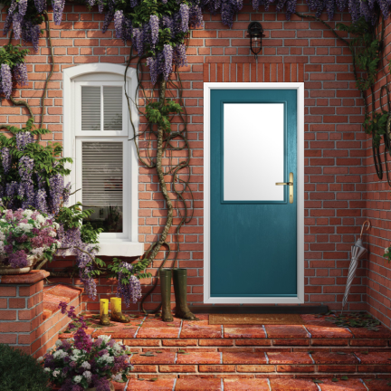 Solidor Flint Beeston Composite Traditional Door In Peacock Blue