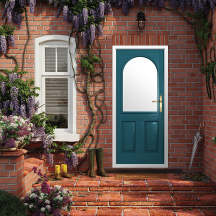 Solidor Stafford 1 Composite Traditional Door In Peacock Blue