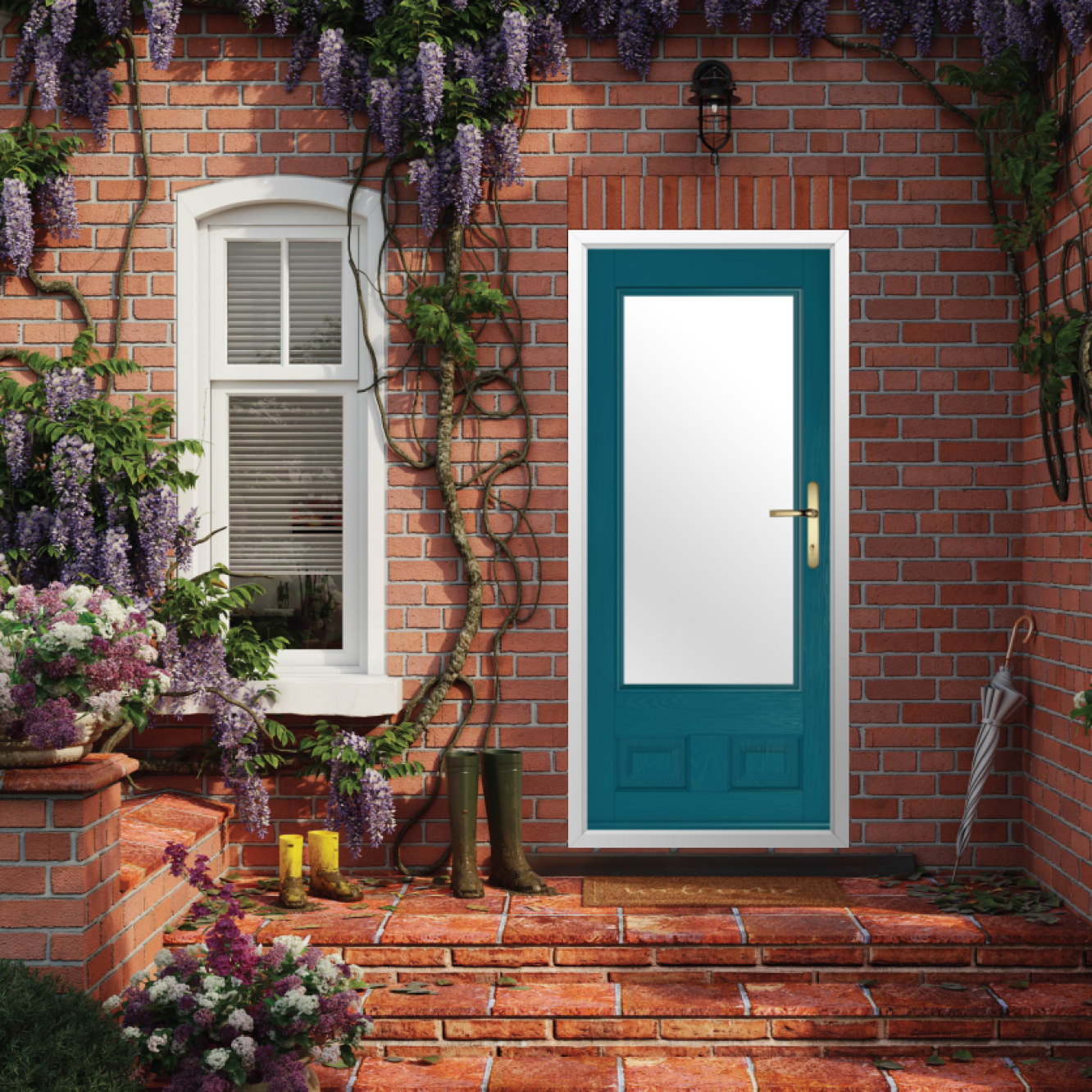 Solidor Alnwick Composite Traditional Door In Peacock Blue Image