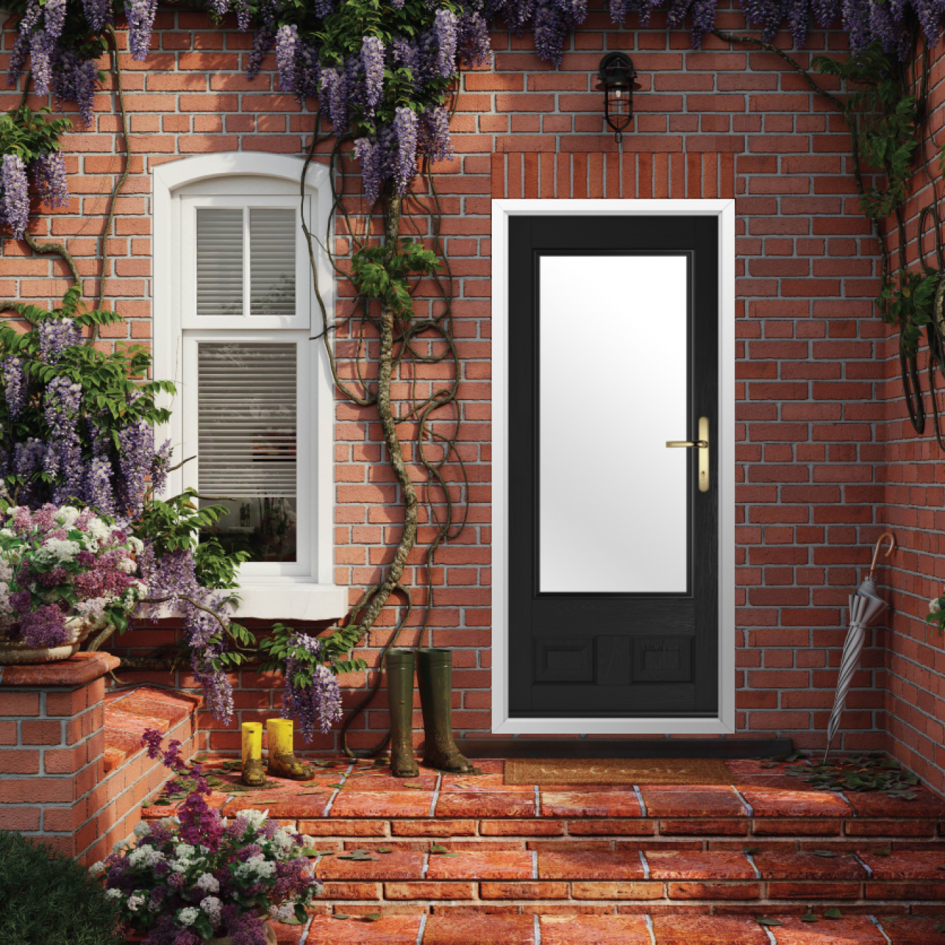 Solidor Alnwick Composite Traditional Door In Black Image
