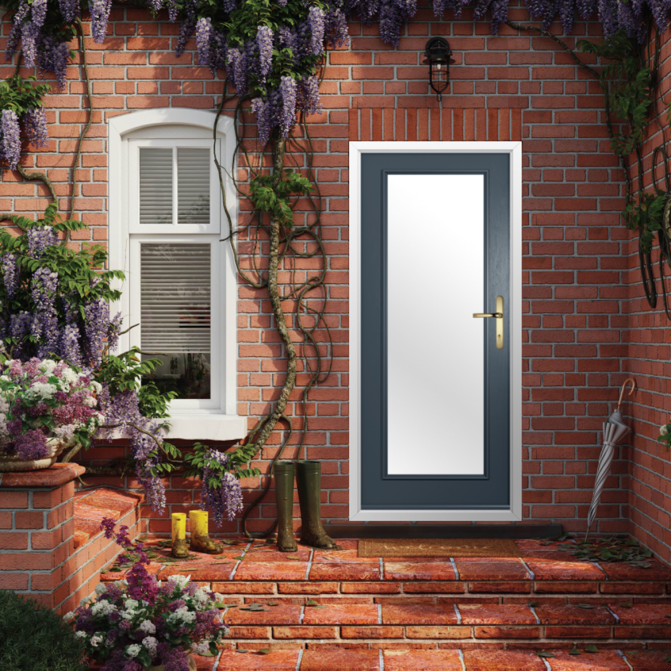 Solidor Windsor Composite Traditional Door In Anthracite Grey Image
