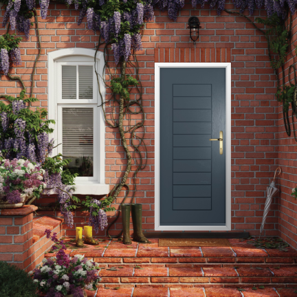 Solidor Windsor Solid Composite Traditional Door In Anthracite Grey