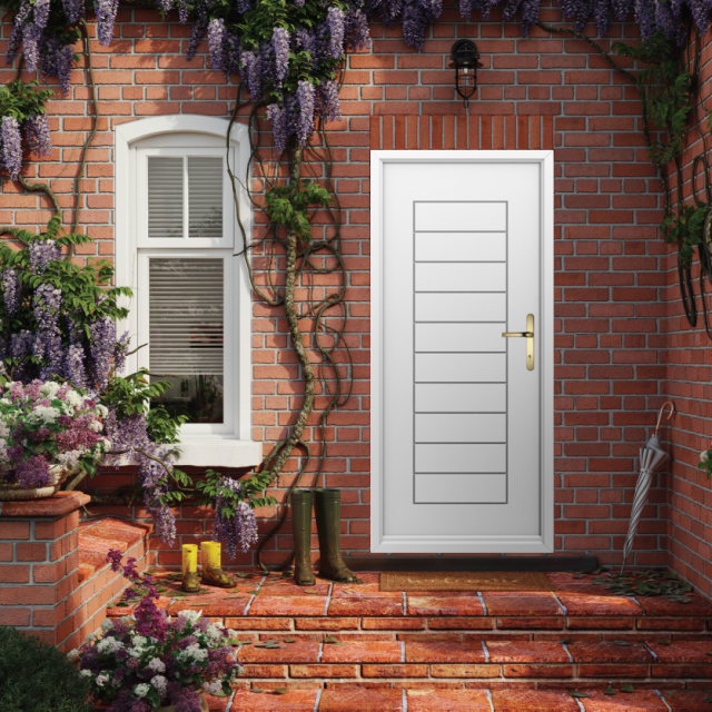 Solidor Amalfi Composite Contemporary Door In White Thumbnail