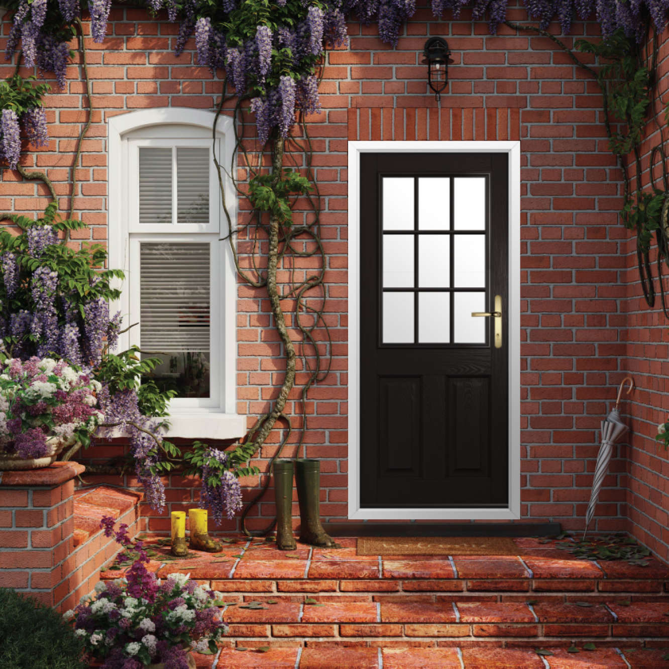 Solidor Beeston GB Composite Traditional Door In Black Image