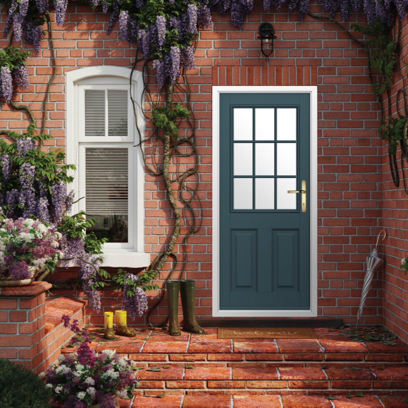 Solidor Beeston GB Composite Traditional Door In Midnight Grey Image