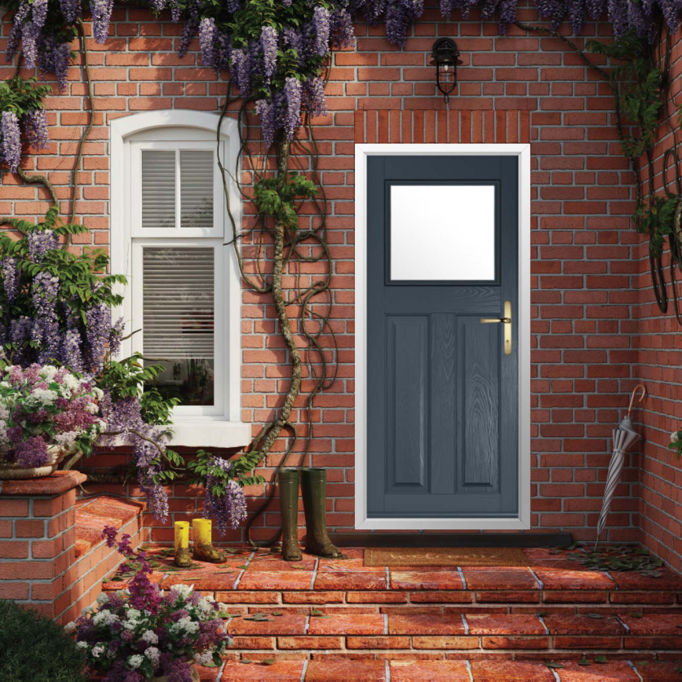 Solidor Sterling Composite Traditional Door In Anthracite Grey Image