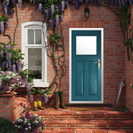 Solidor Sterling Composite Traditional Door In Peacock Blue