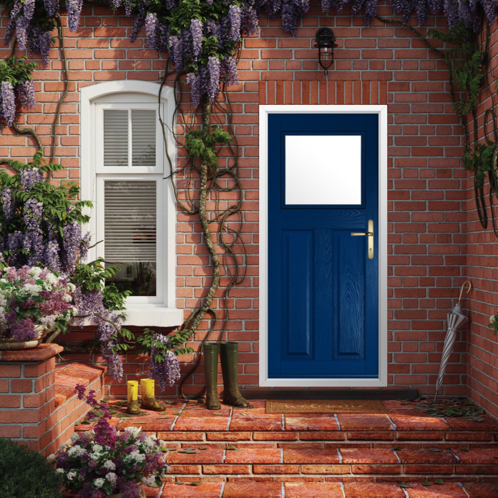 Solidor Sterling Composite Traditional Door In Blue Large
                        Image