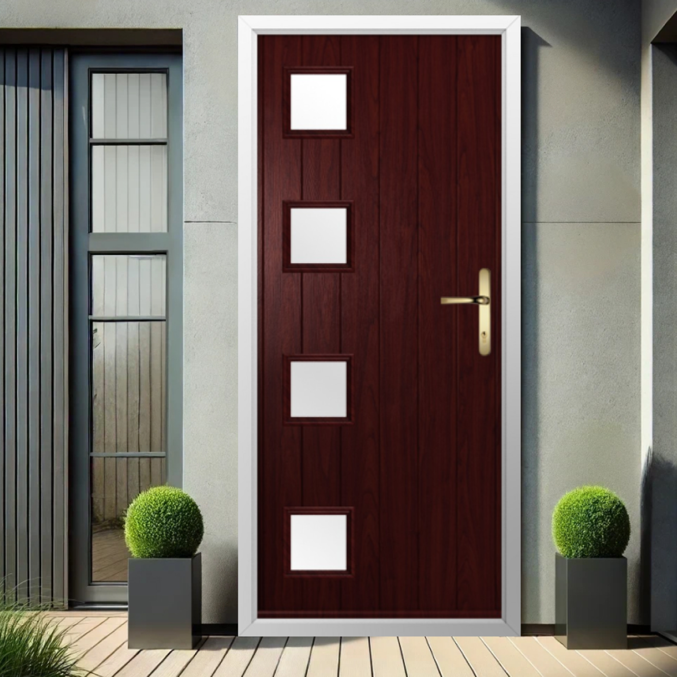 Solidor Milano Composite Contemporary Door In Rosewood Image