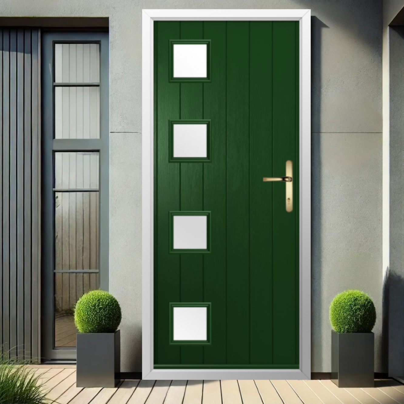 Solidor Milano Composite Contemporary Door In Green Image