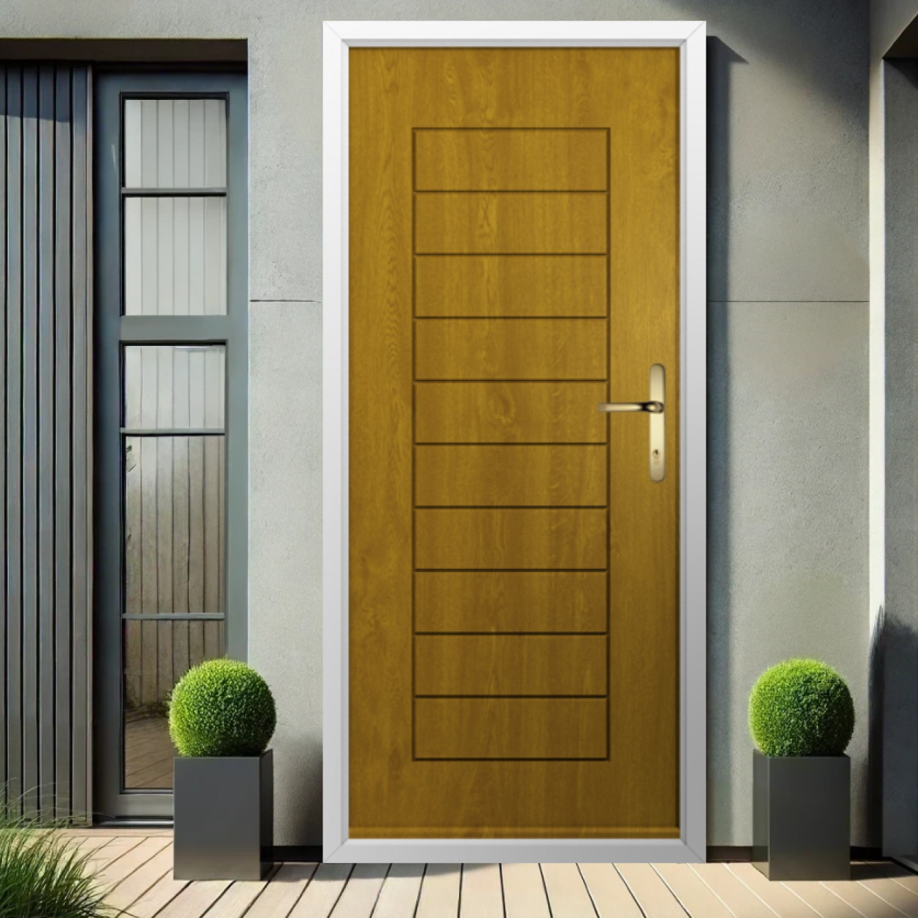 Solidor Palermo Solid Composite Contemporary Door In Oak Image