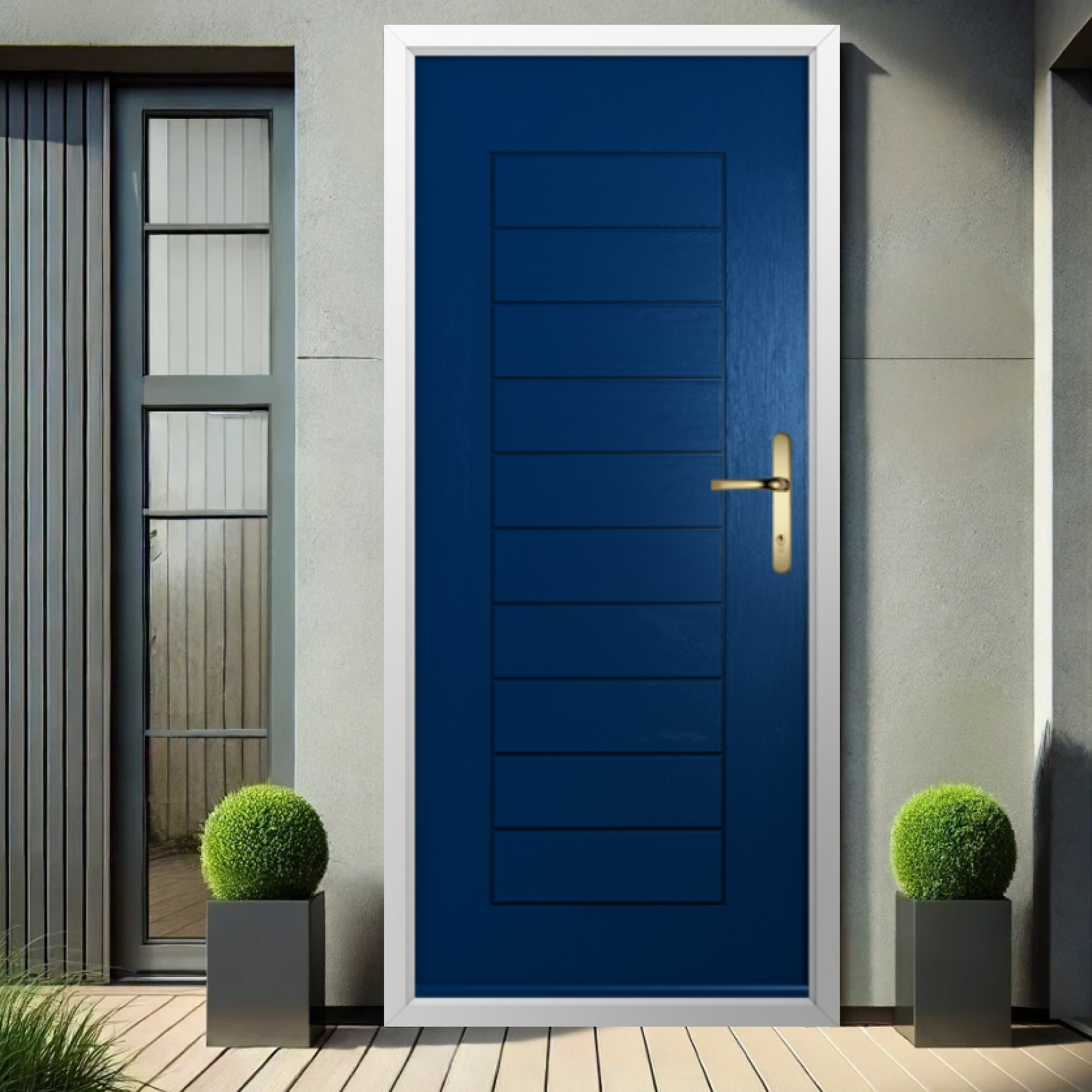 Solidor Palermo Solid Composite Contemporary Door In Blue Large
                        Image