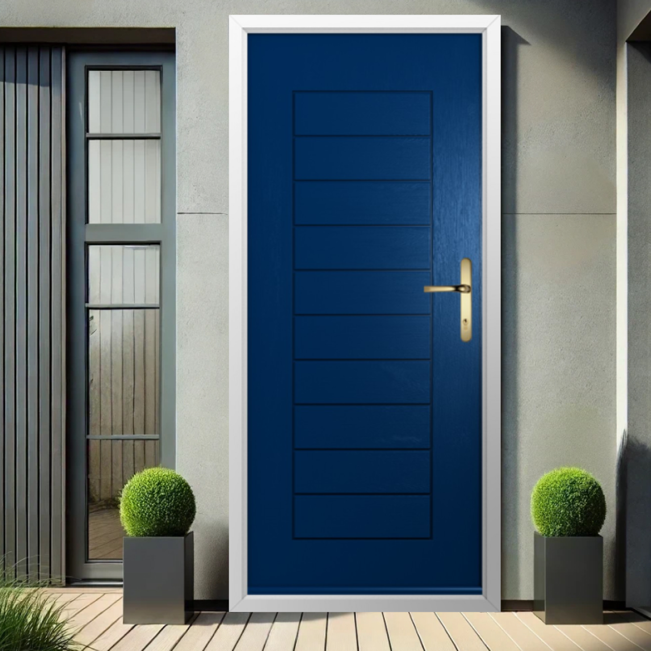 Solidor Palermo Solid Composite Contemporary Door In Blue Image