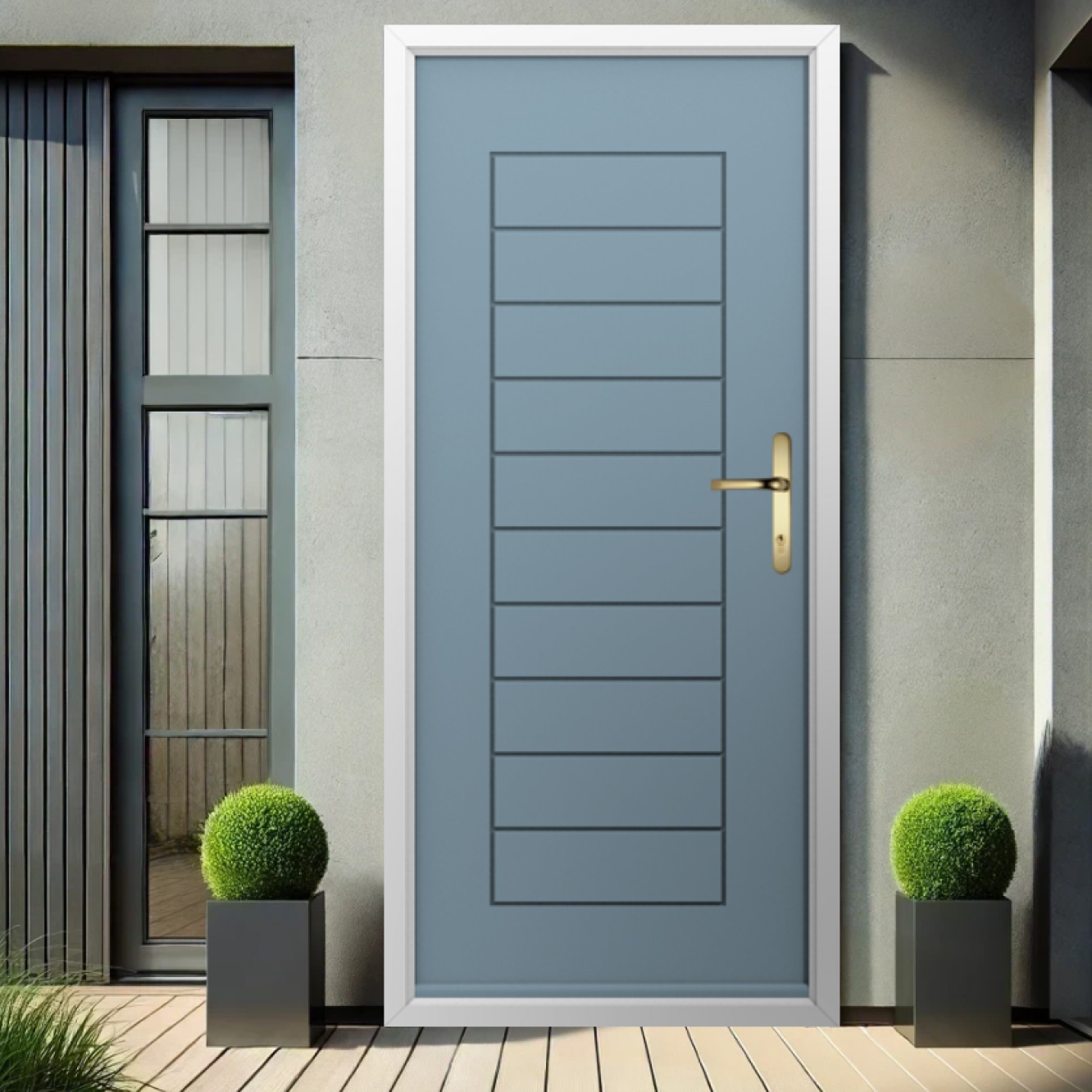 Solidor Palermo Solid Composite Contemporary Door In Twilight Grey Image