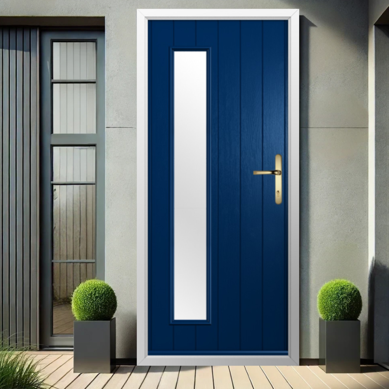 Solidor Brescia Composite Contemporary Door In Blue Image