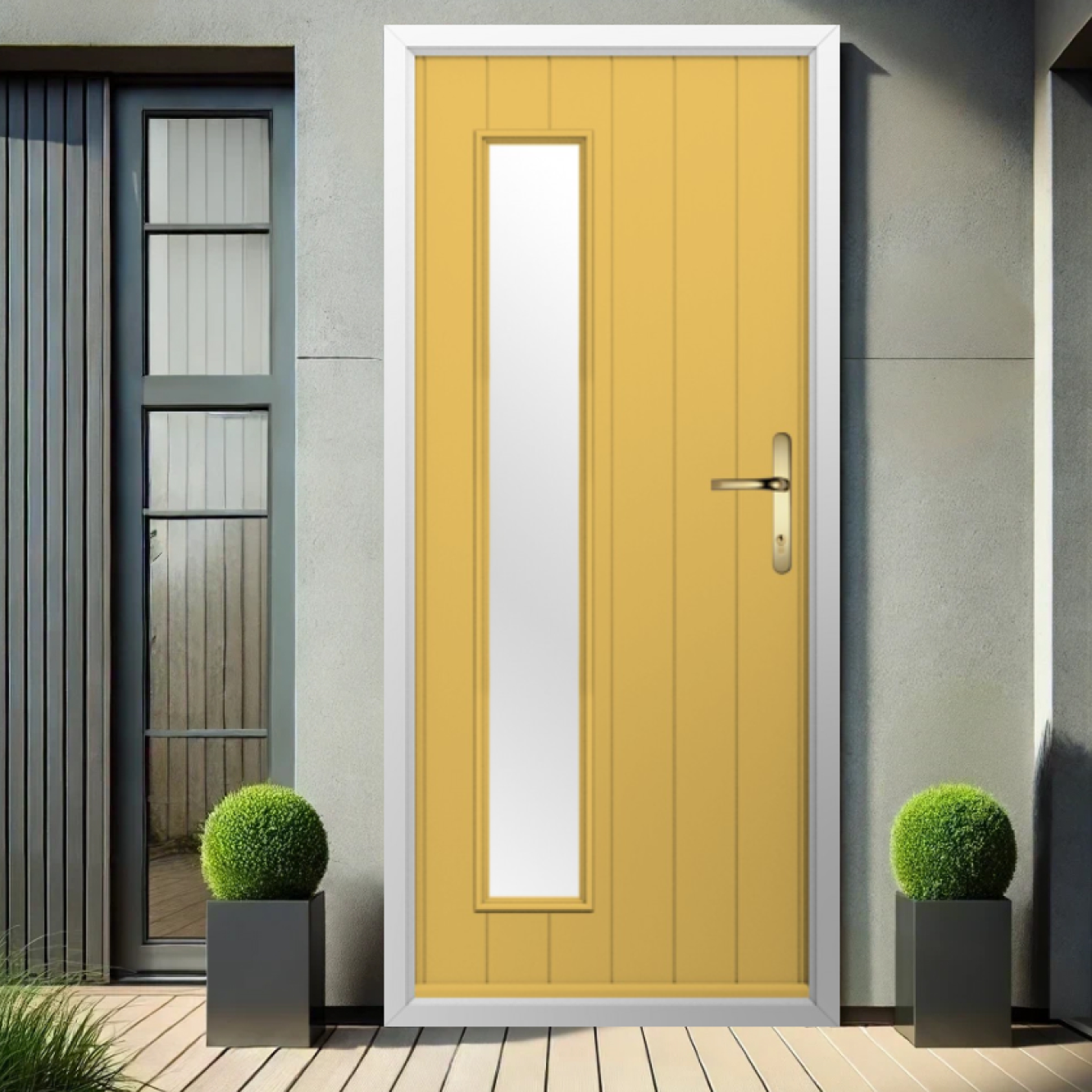 Solidor Brescia Composite Contemporary Door In Buttercup Yellow Image