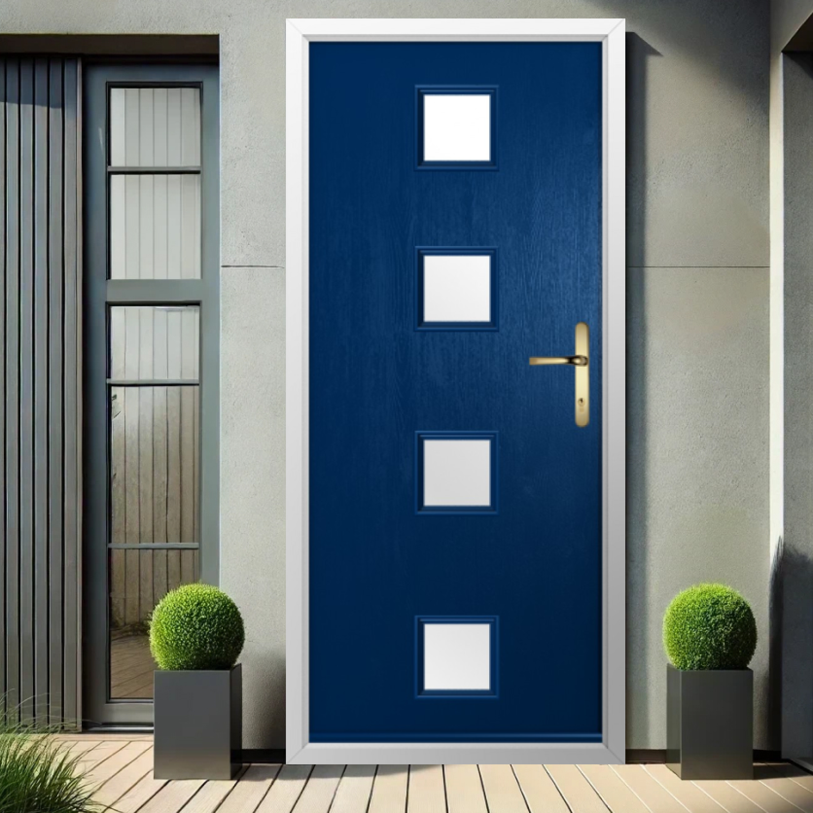 Solidor Parma Composite Contemporary Door In Blue Large
                        Image