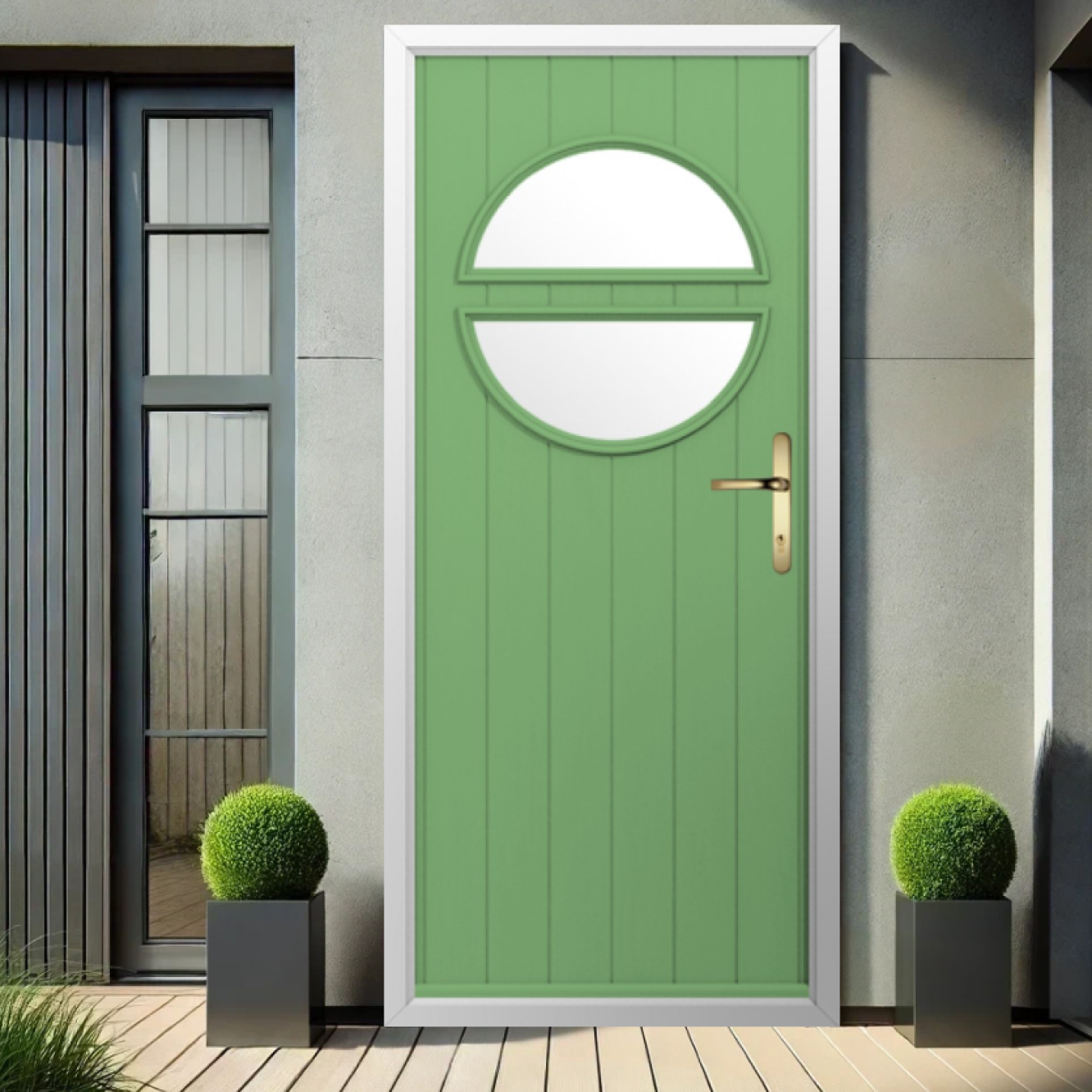 Solidor Pisa Composite Contemporary Door In Pistachio Green Image