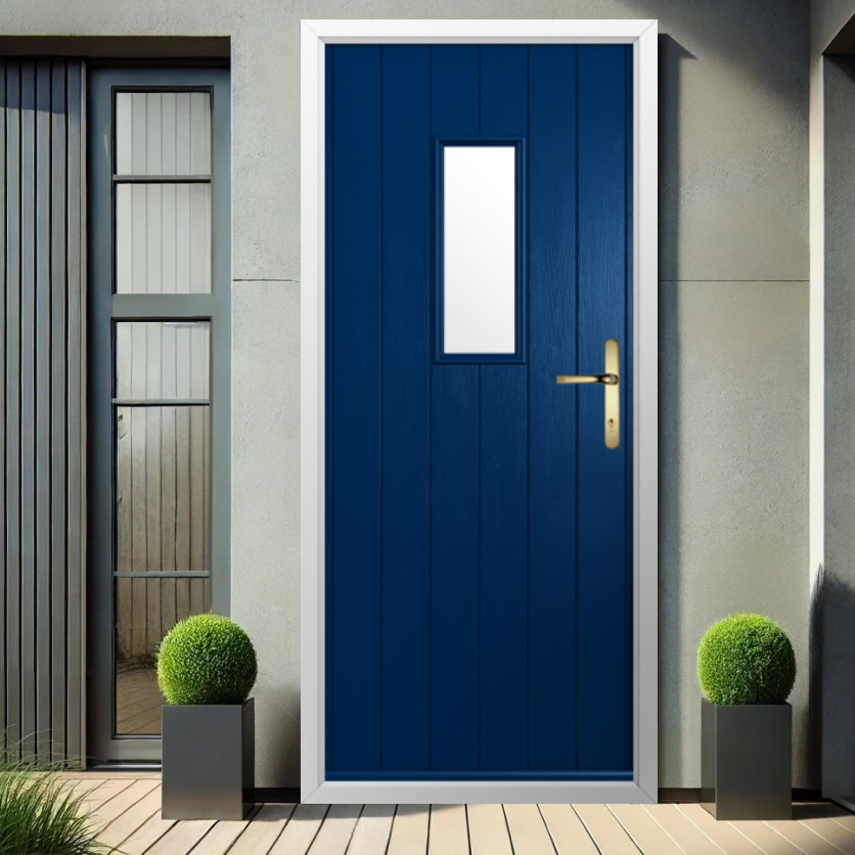 Solidor Ancona Composite Contemporary Door In Blue Large
                        Image