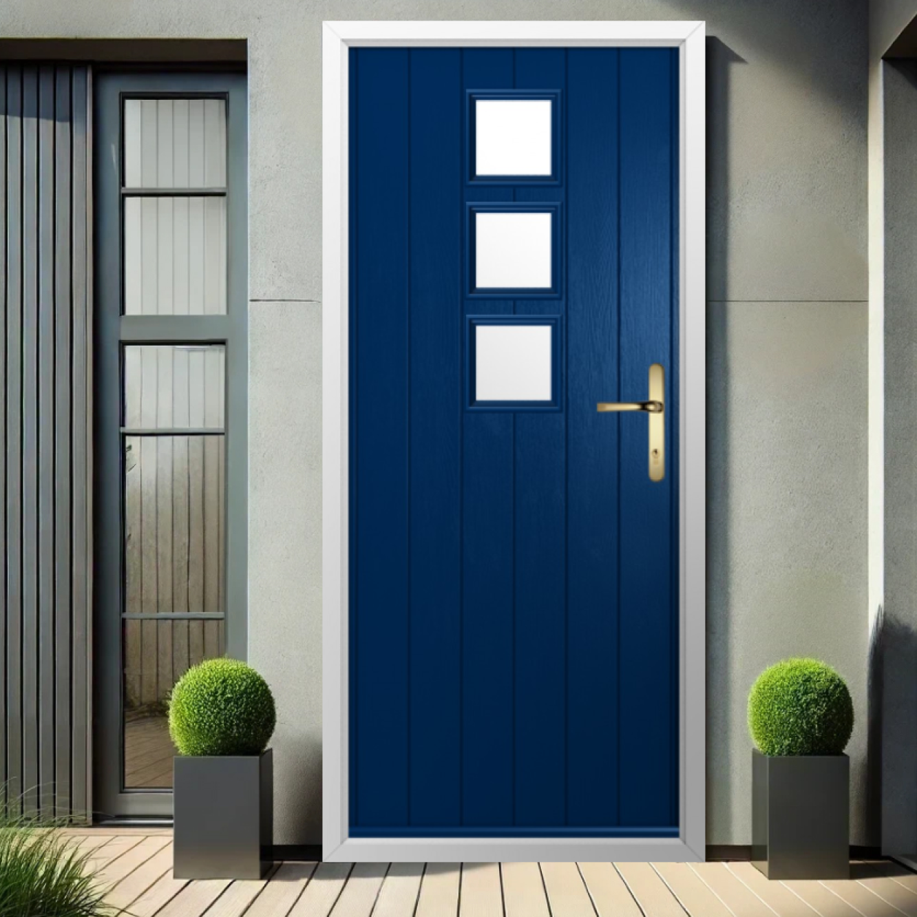 Solidor Naples Composite Contemporary Door In Blue Image