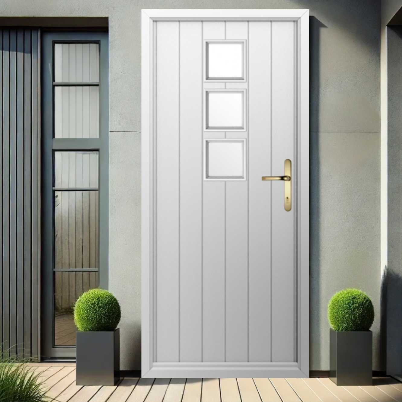 Solidor Naples Composite Contemporary Door In White Image